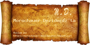 Morschauer Dezideráta névjegykártya